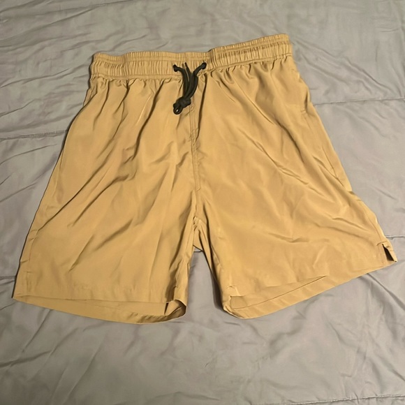 SHEIN Swim Shein Swimming Shorts Medium Khaki Color Netting Poshmark